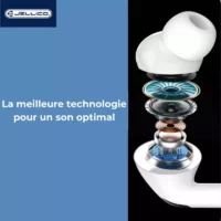 Kit pieton (Jack) avec micro JELLICO X12 (Boite/BLISTER) blanc