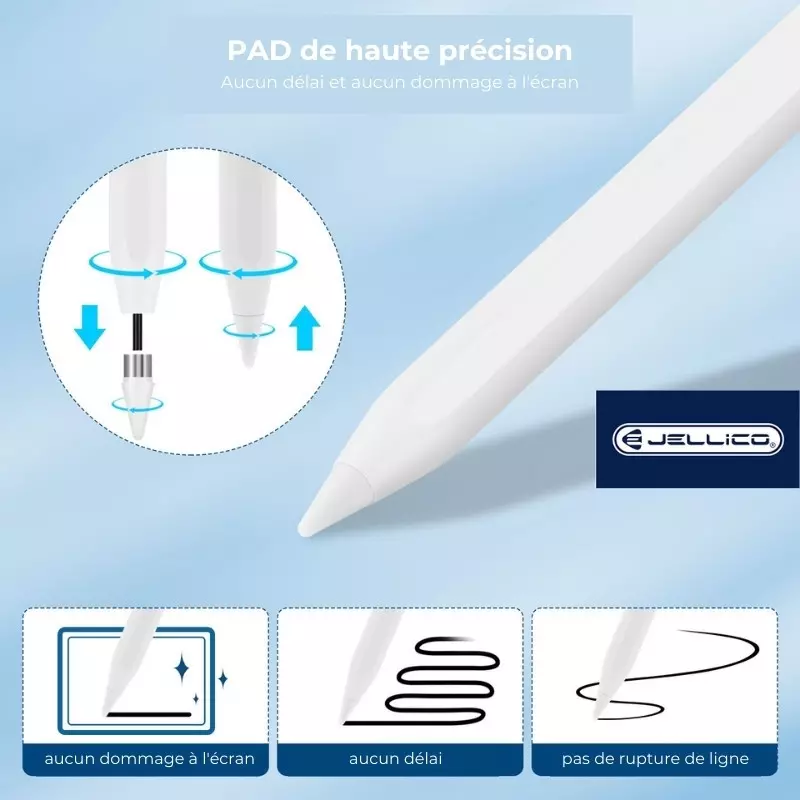 JELLICO Stylet pour smartphones et tablettes JELLICO T1 (Boite/BLISTER) blanc